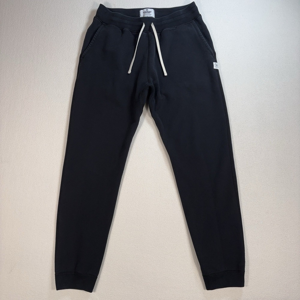 Reigning Champ Sweatpants Men's L Black 100% Cotton Drawstring Logo Gym Lounge - Picture 1 of 16